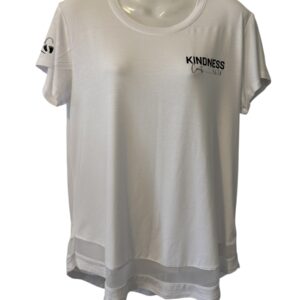 Kind Lines Dance Co. White Printed T Shirt Size 8 - 20 Women AU